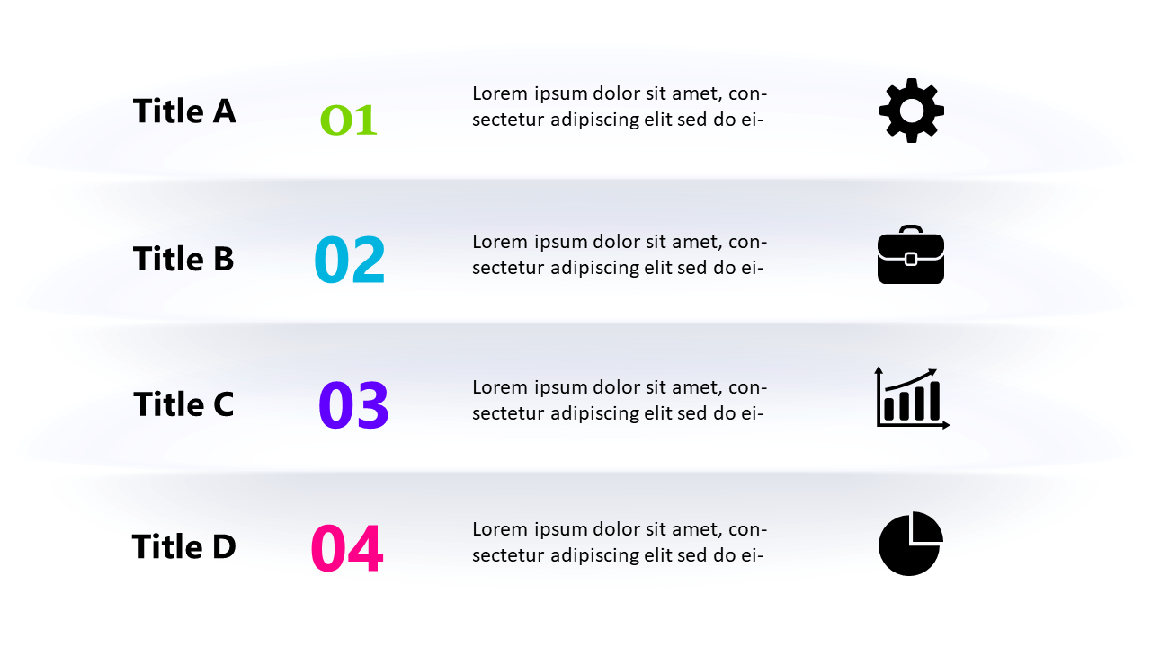Present Key Points with Numbered List Layout
