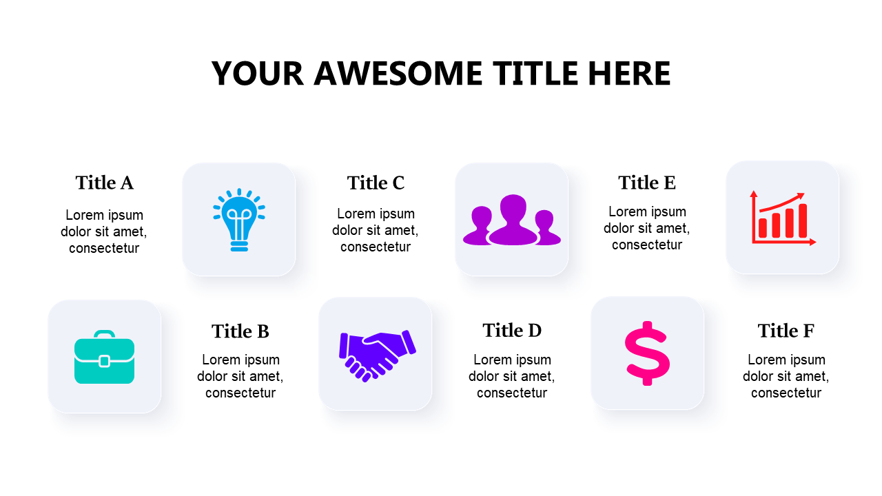 Showcase Ideas with Icon-Based Concept Layout