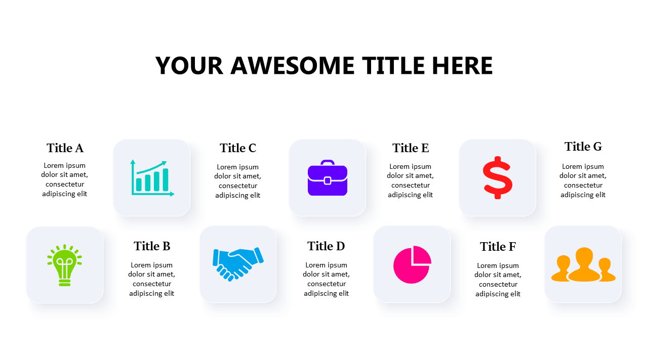 Illustrate Steps with 7-Step Icon Process Layout
