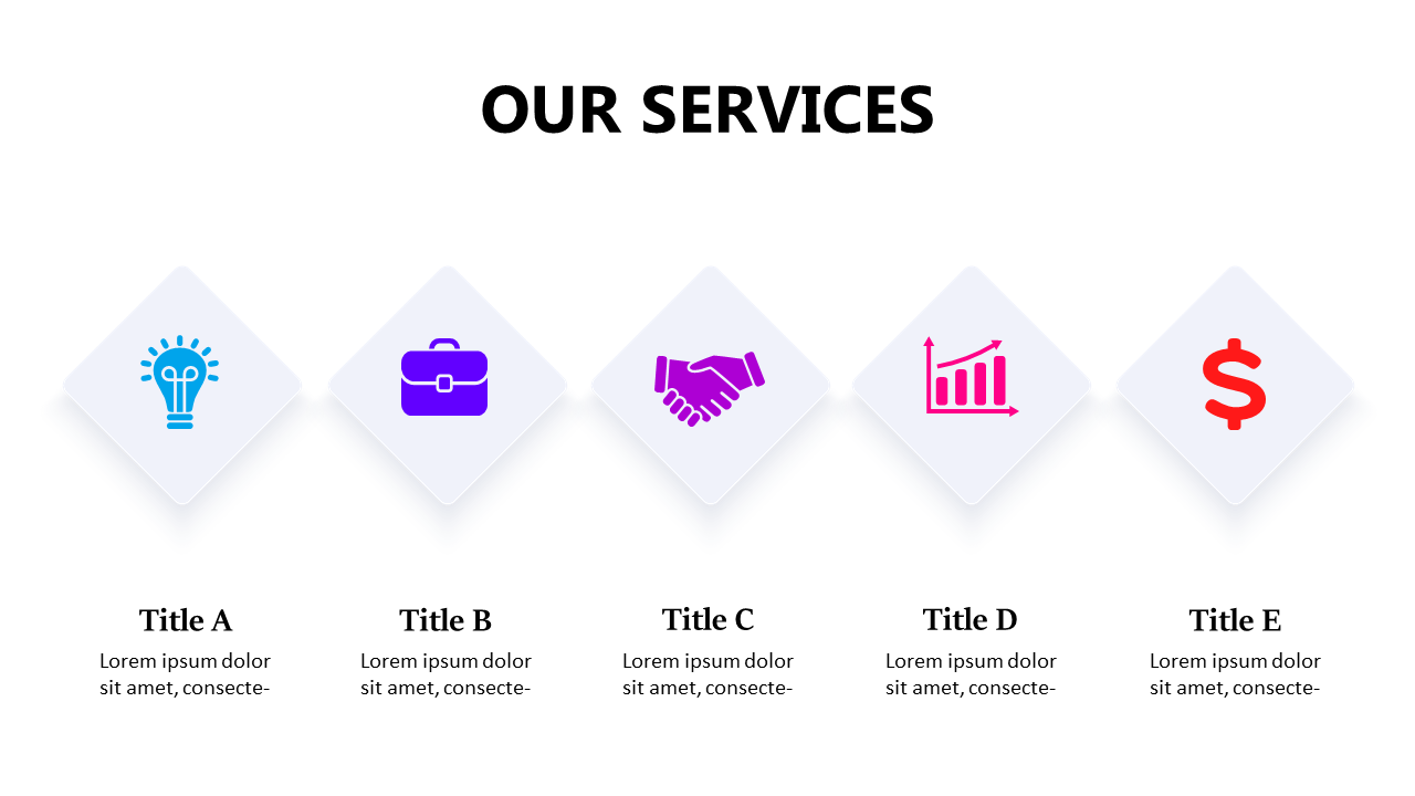 Highlight Services with Diamond-Shaped Layout
