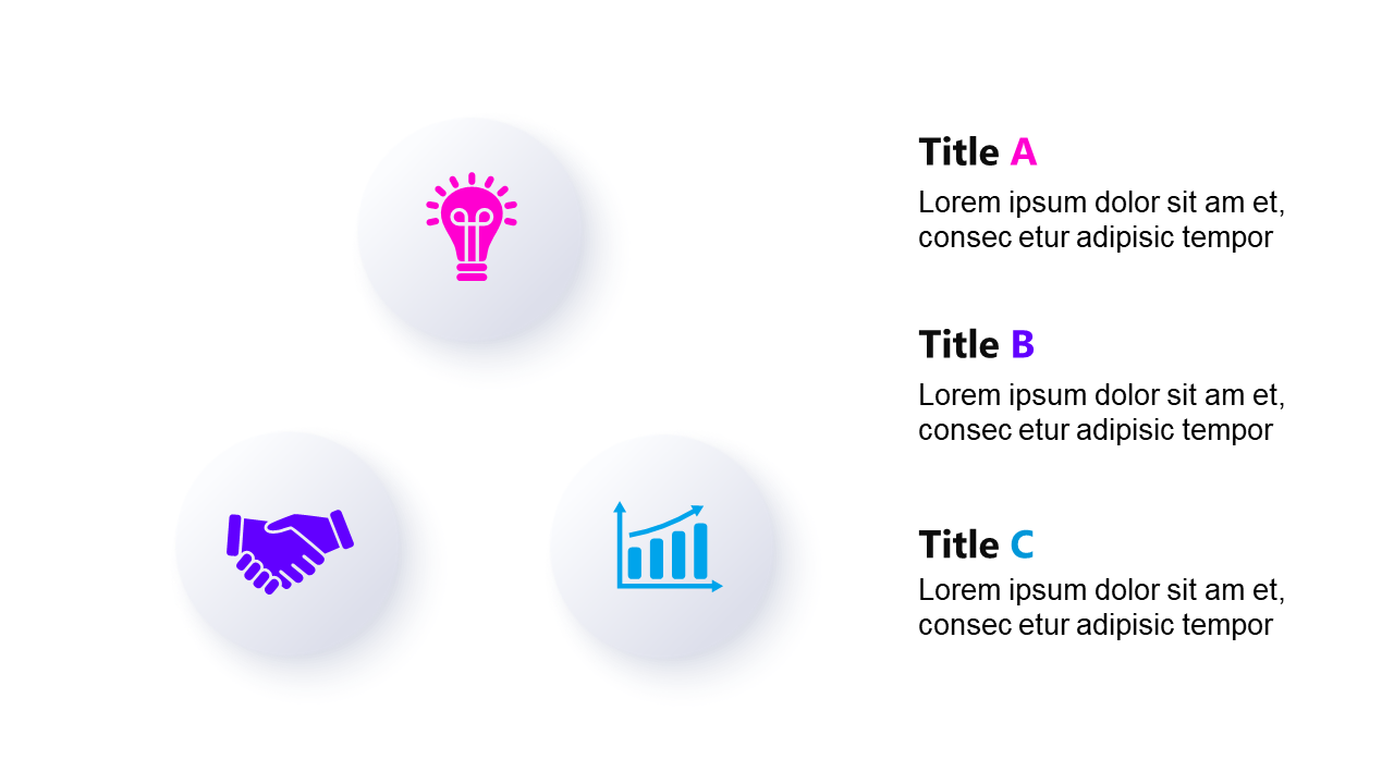 Display Ideas with Circular Icon List Layout