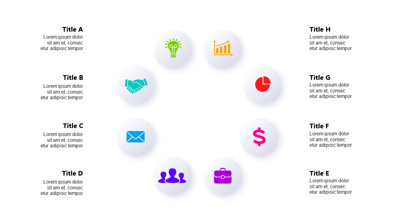 Visualize Business Elements with Circular Icons V2