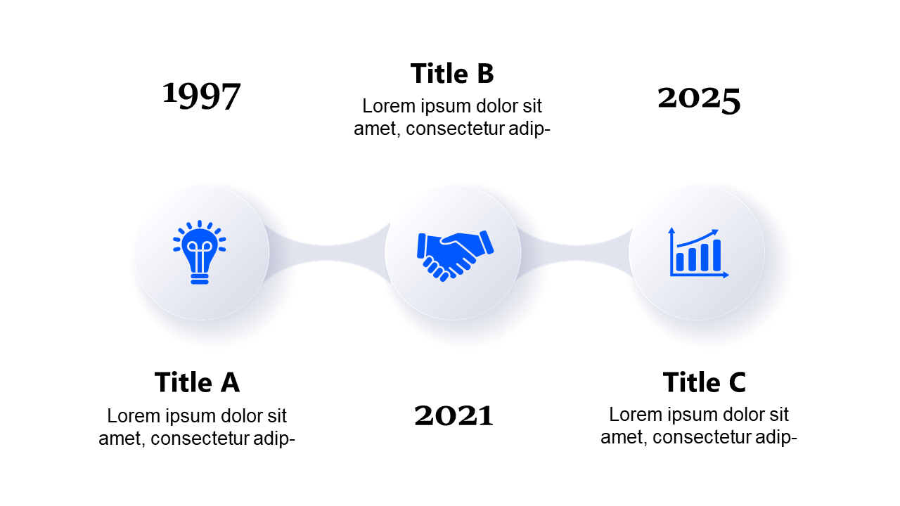 Present Key Milestones with Icon Timeline