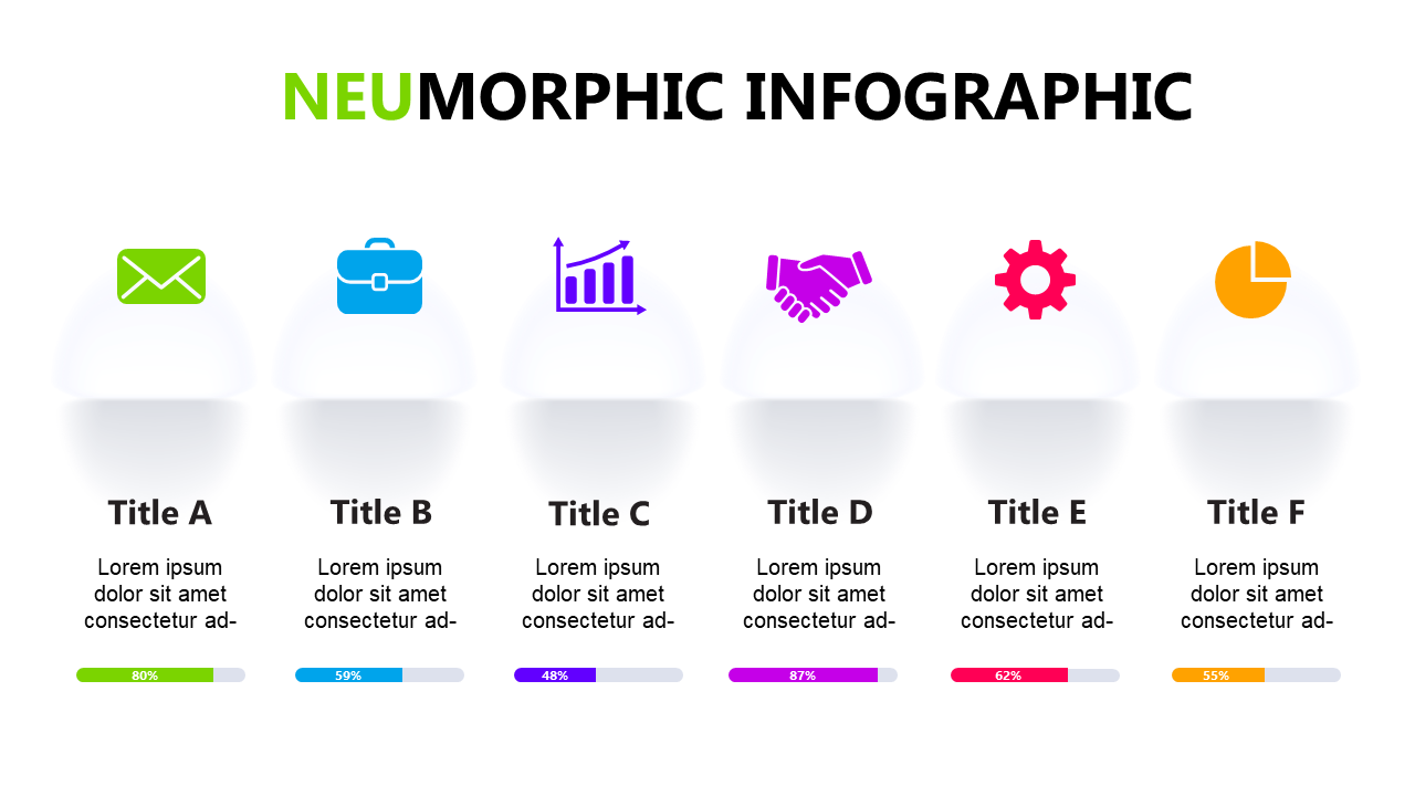 Showcase Metrics with Neumorphic Infographic Design