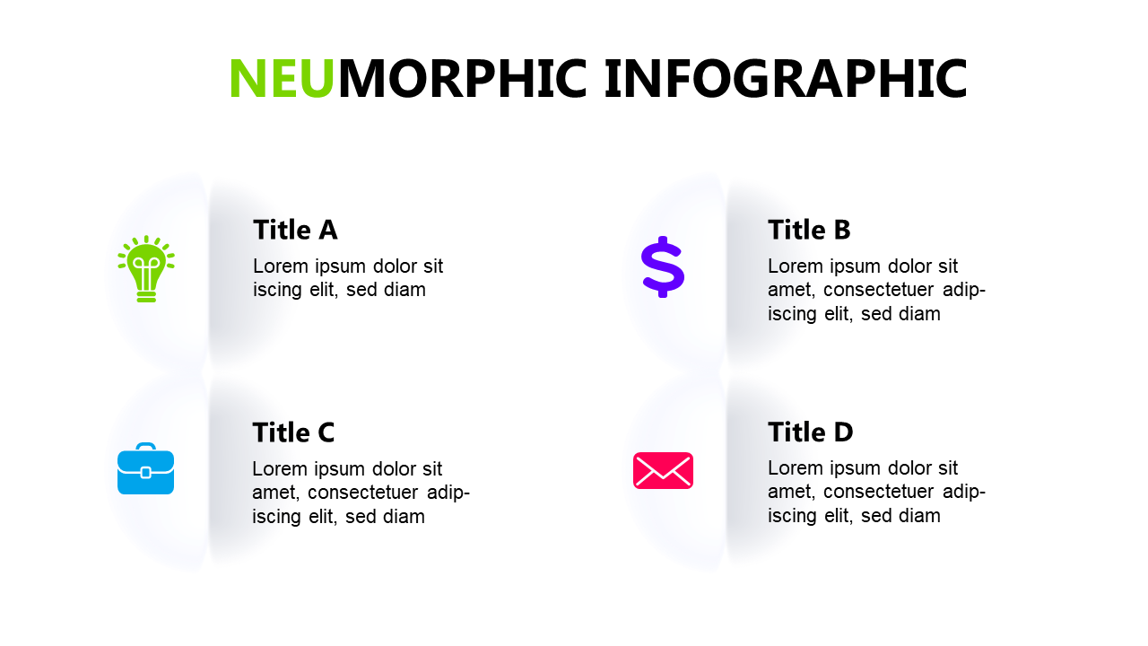 Highlight Information with Neumorphic Infographic