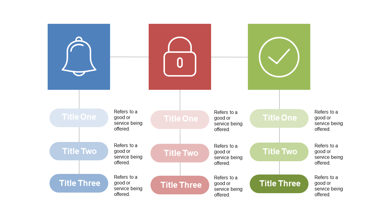Compare Options with Central Checkmark Layout