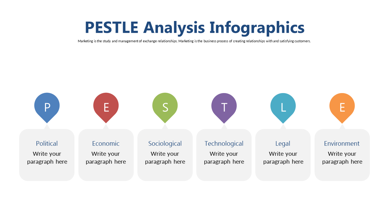 PESTLE Analysis with Colorful Circles and Arrows V2