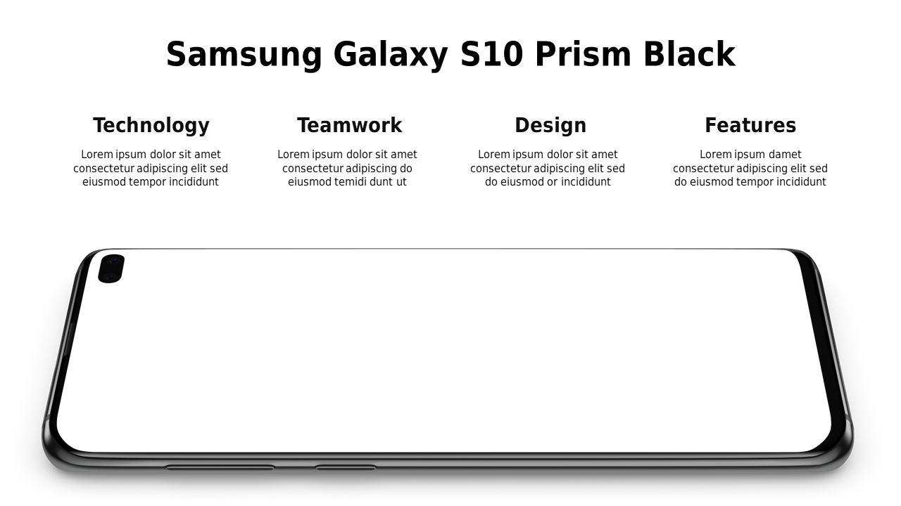Four Quadrant Layout with Smartphone Mockup