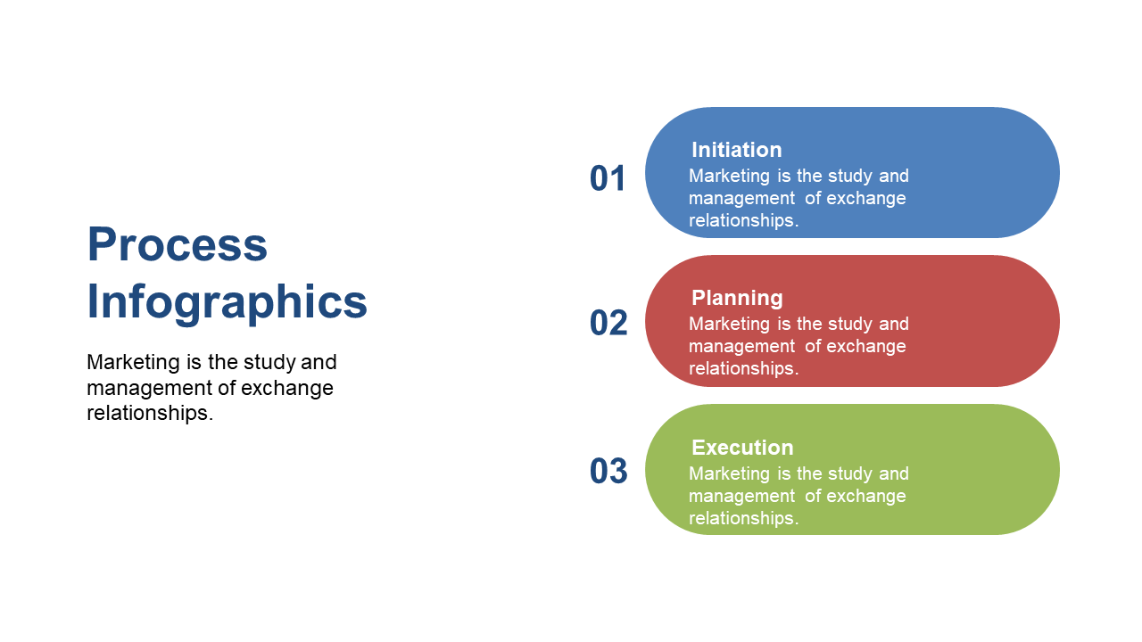 Communicate Strategies with 3-Step Process Infographic
