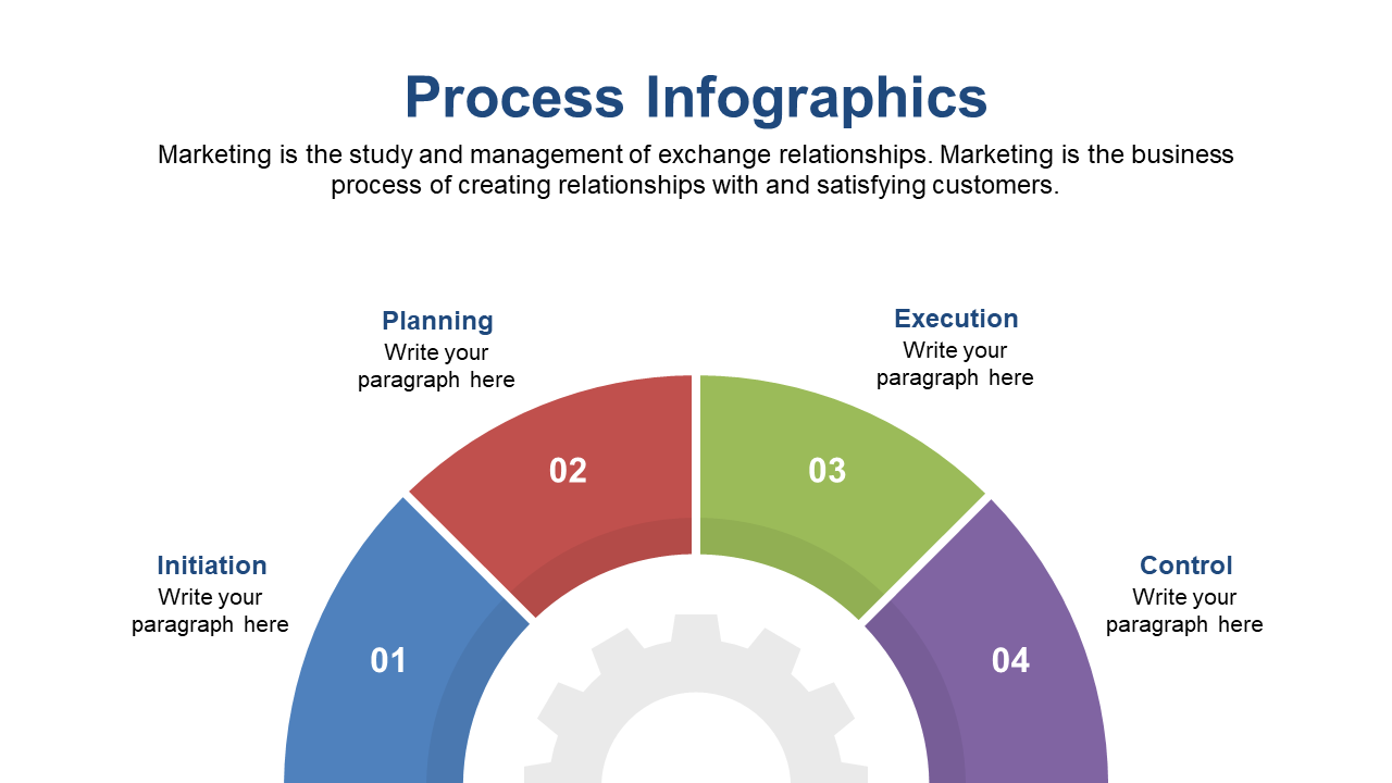 Illustrate Marketing Workflows with Circular Process Infographic
