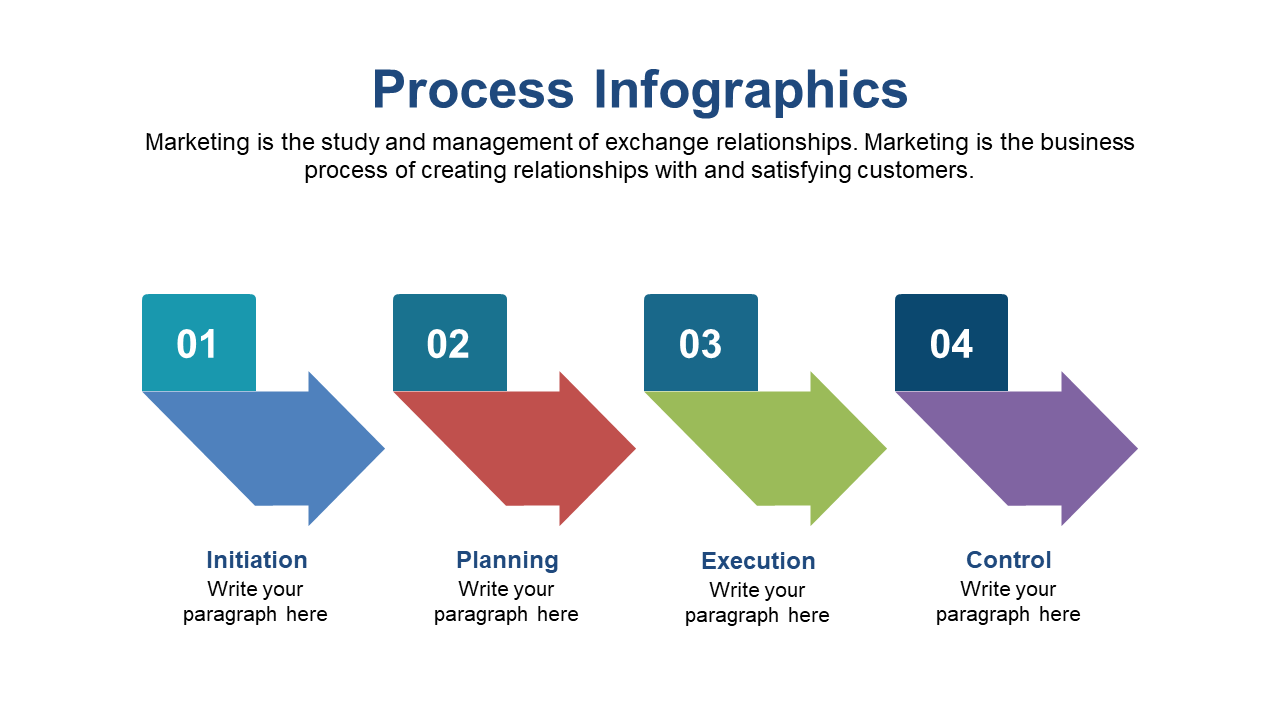 Outline Processes with Sequential Arrowed Steps Infographic