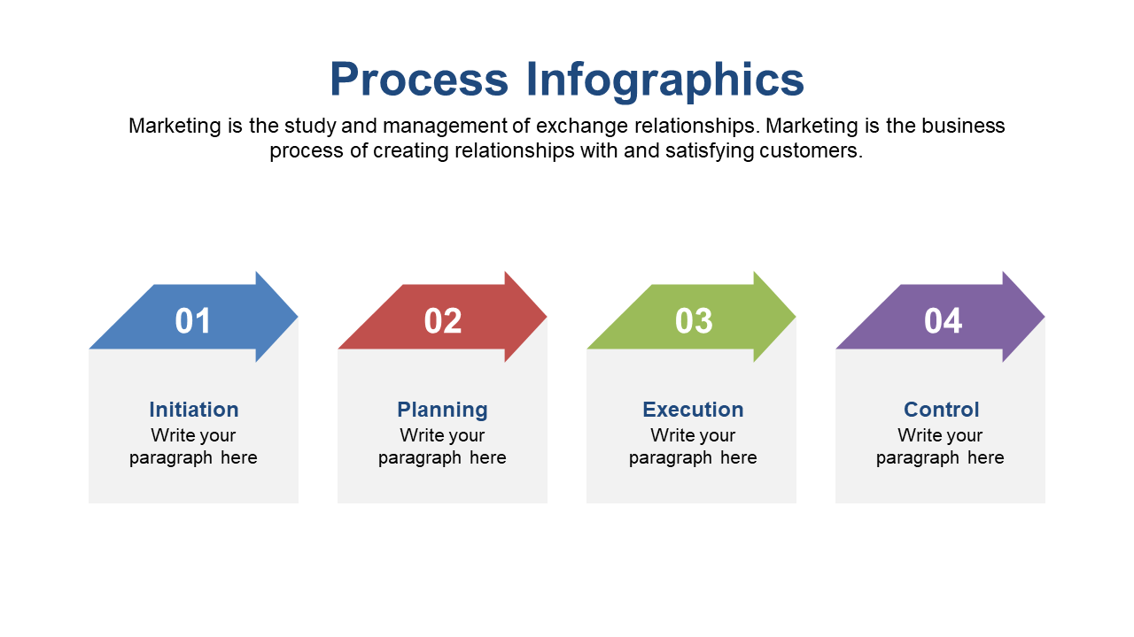 Outline Sequential Processes with Colored Steps Infographic