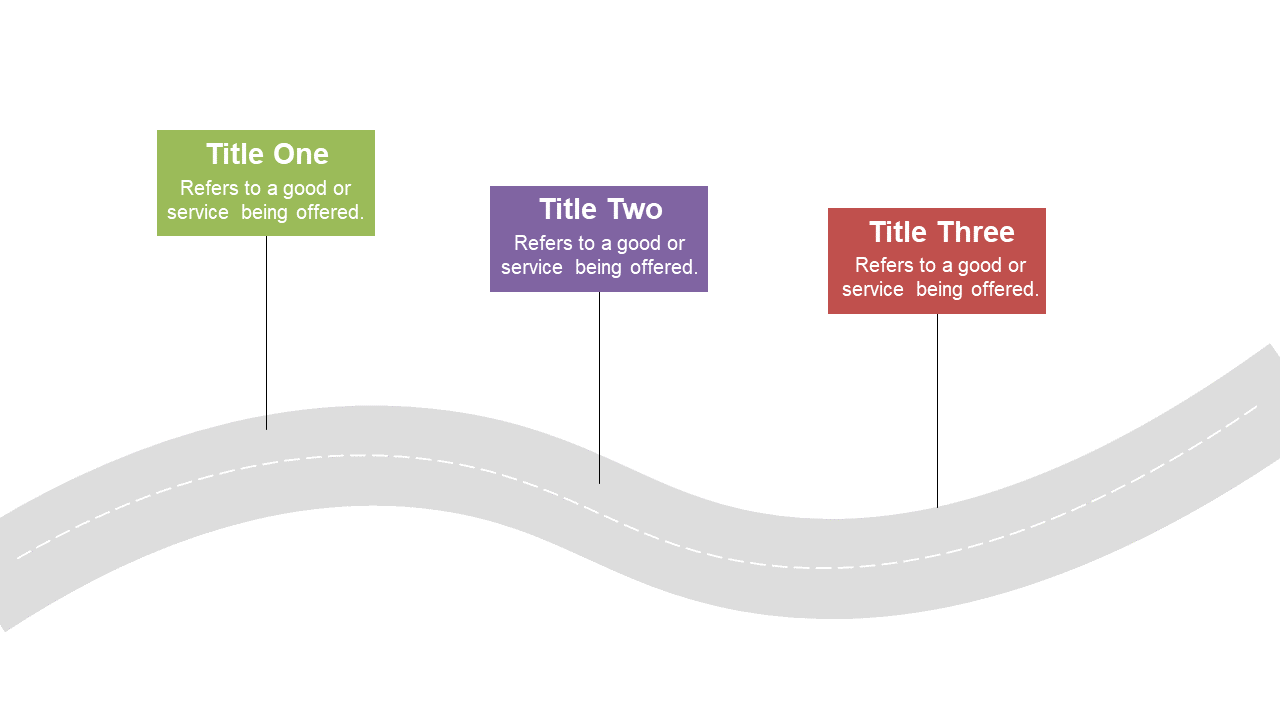 Highlight Project Phases with Curved Roadway Milestone Template