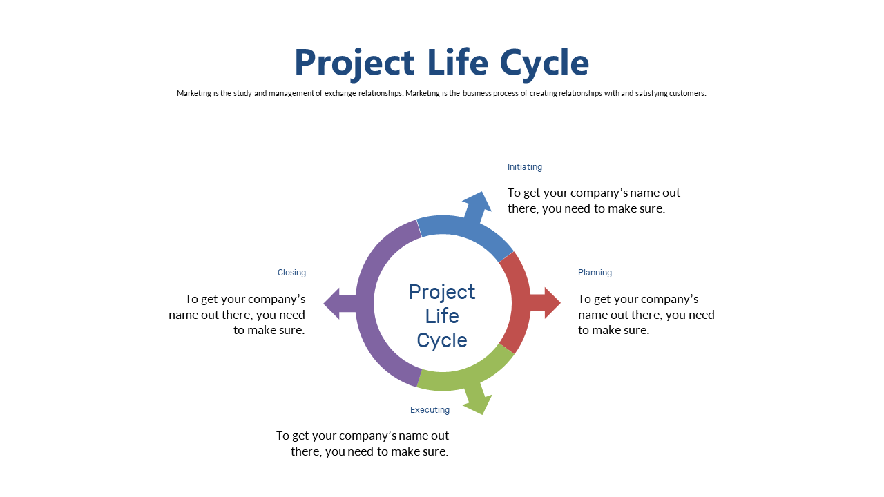 Colorful Circular Diagram for Project Phases