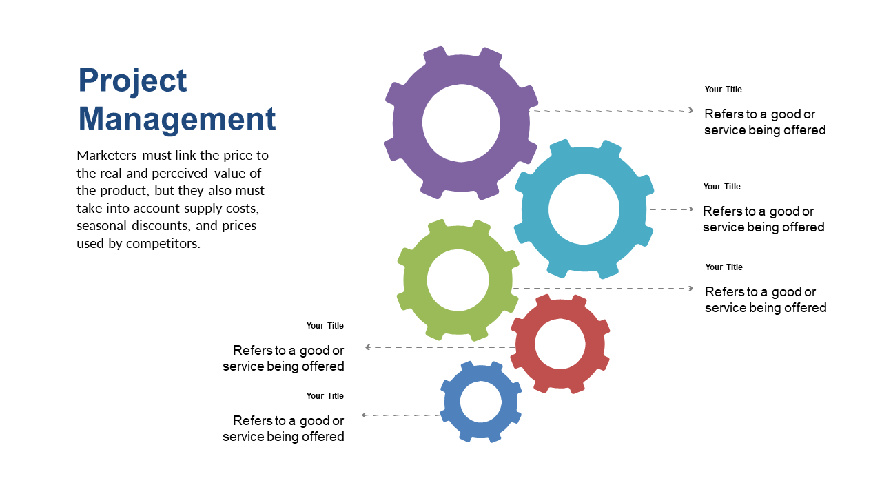 Customizable Colorful Gears for Project Management