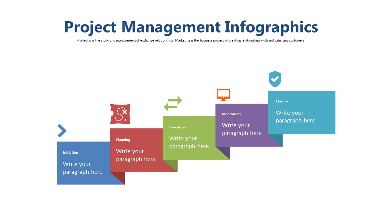 Showcase Project Stages with Colorful Infographic