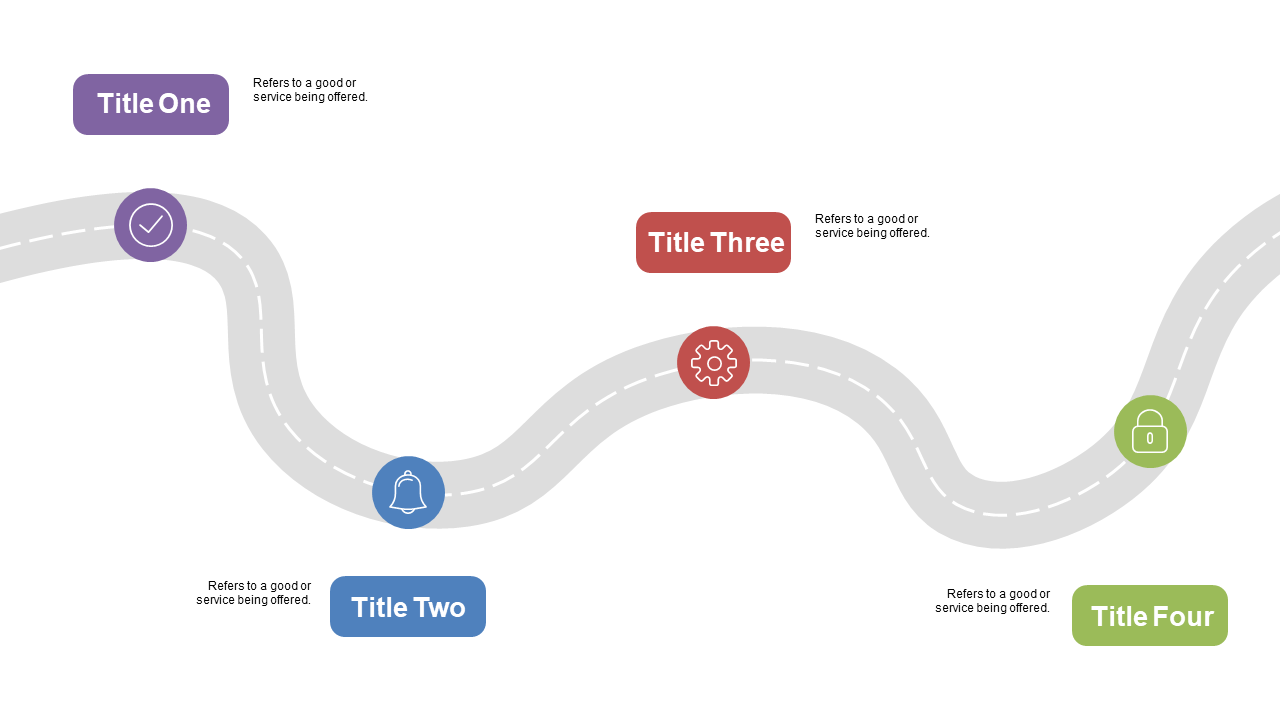 Present Milestones with Engaging Curved Roadmap