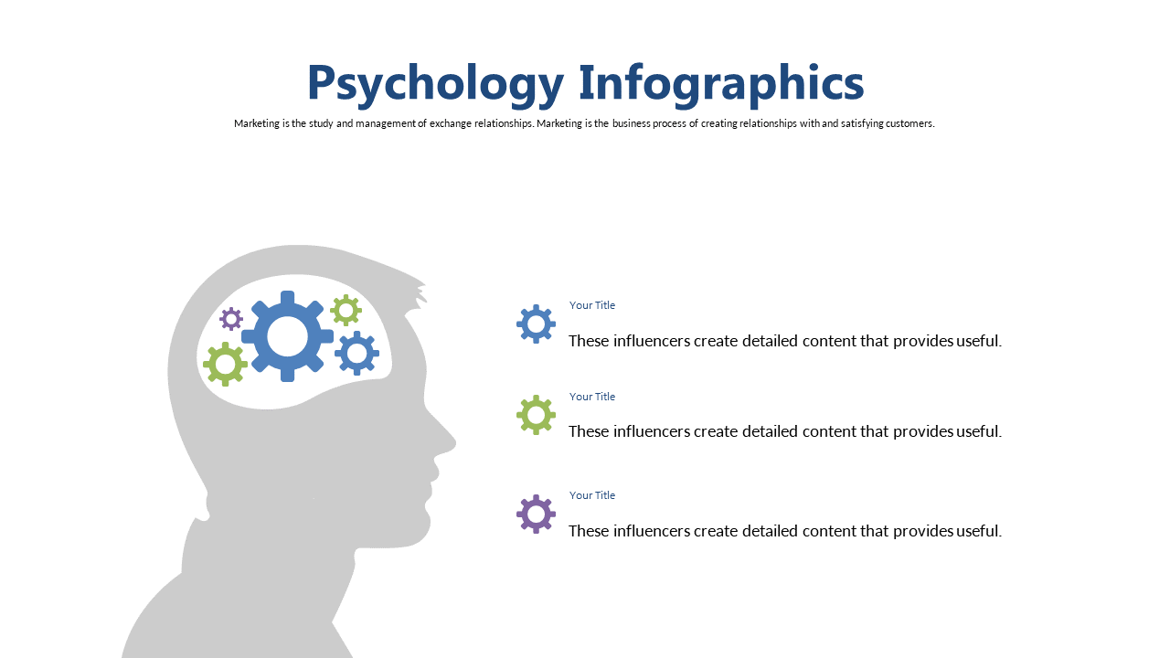 Illustrate Psychological Concepts with Gears Infographic