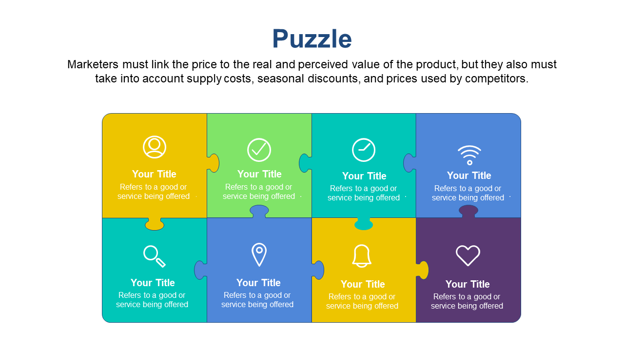 Present Marketing Strategies with Colorful Puzzle Layout
