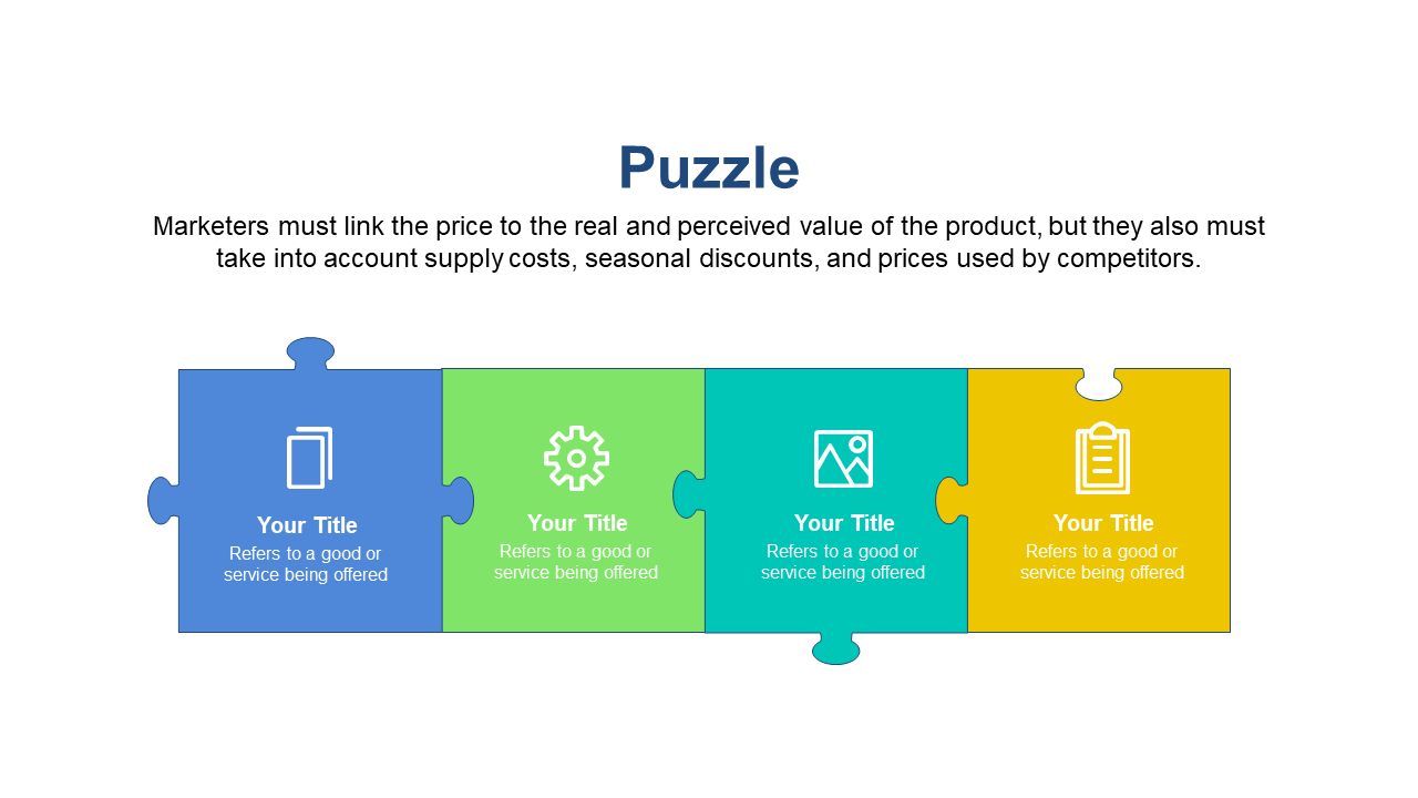 Highlight Product Pricing Strategies with Puzzle Pieces