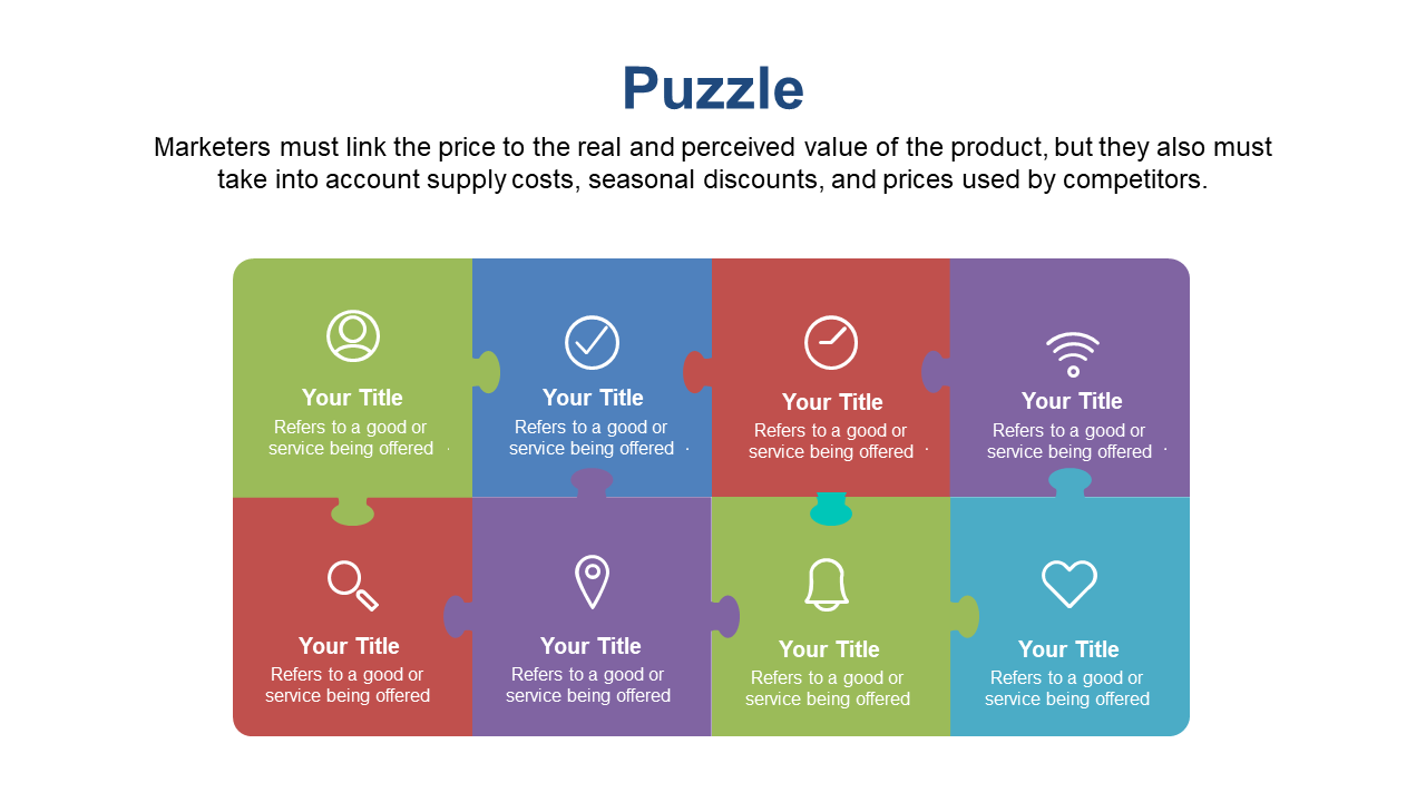 Explore Pricing Strategies with Creative Puzzle Layout