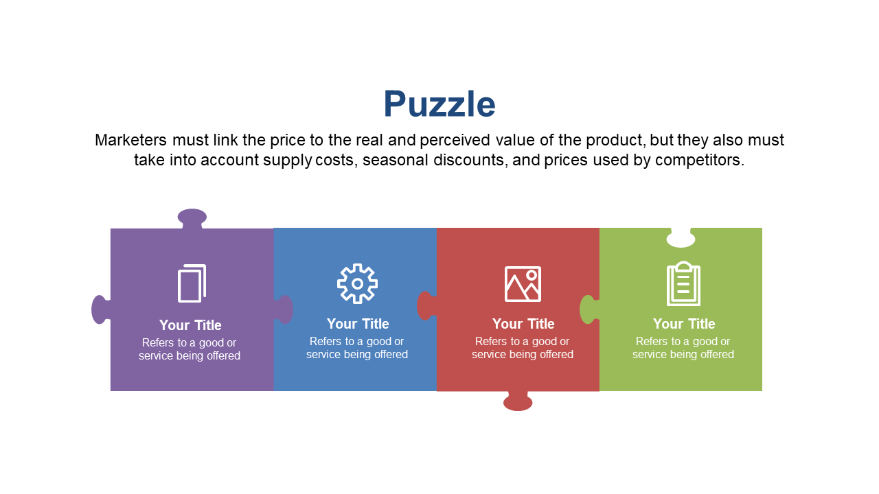 Showcase Pricing Strategies Using Puzzle Pieces