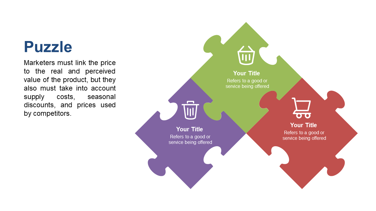 Present Pricing Strategies with Colorful Puzzle Pieces