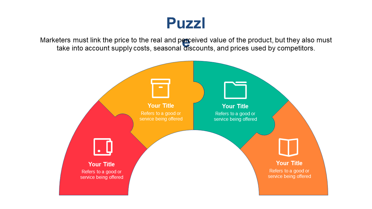 Illustrate 5-Step Processes with Curved Puzzle Diagram