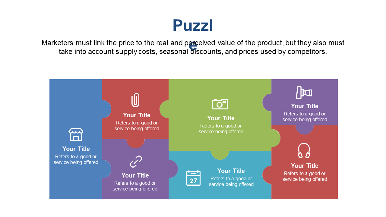 Organize Marketing Strategies with Puzzle Piece Layout