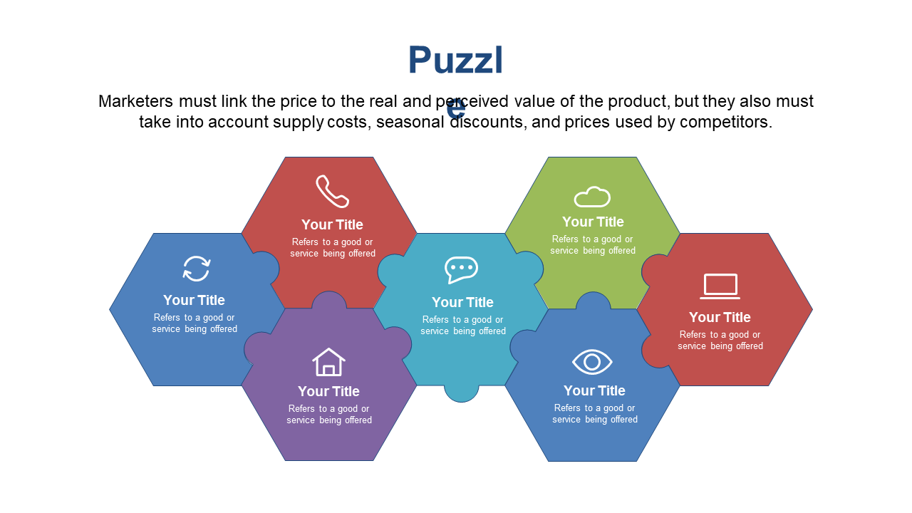 Showcase Value Propositions with Hexagonal Puzzle Layout