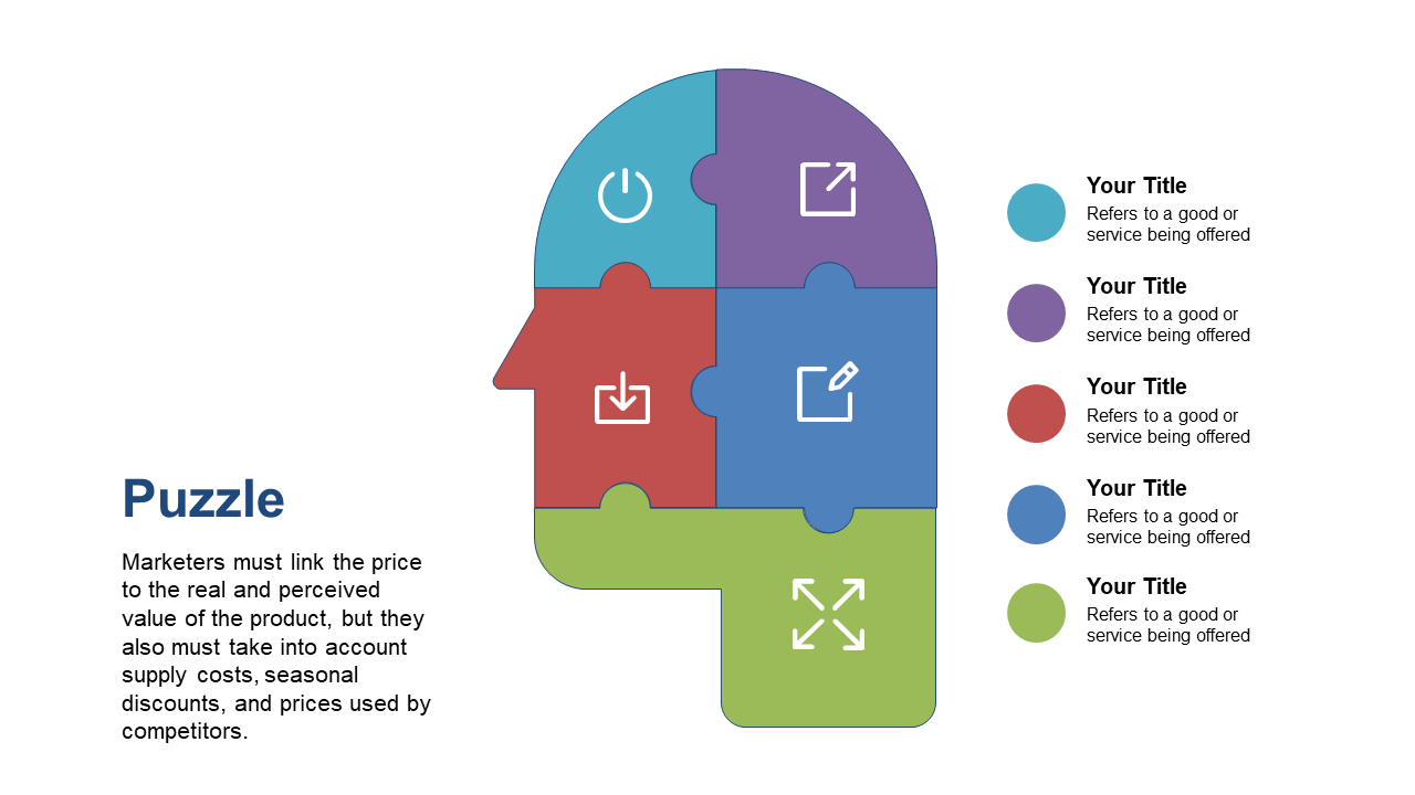 Visualize Market Strategy with Puzzle Head Layout