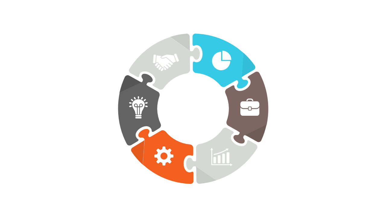 Showcase Processes with Circular 6-Step Diagram V3