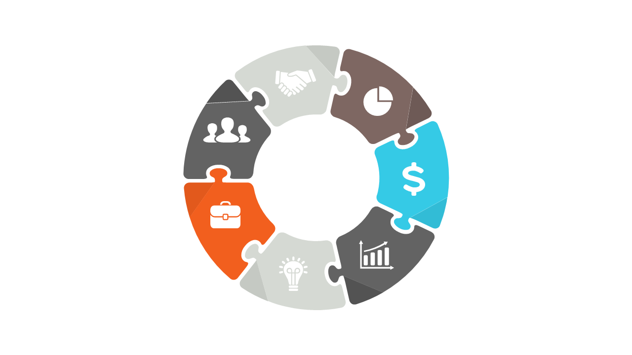 Engaging Circular Puzzle Infographic for Presentations