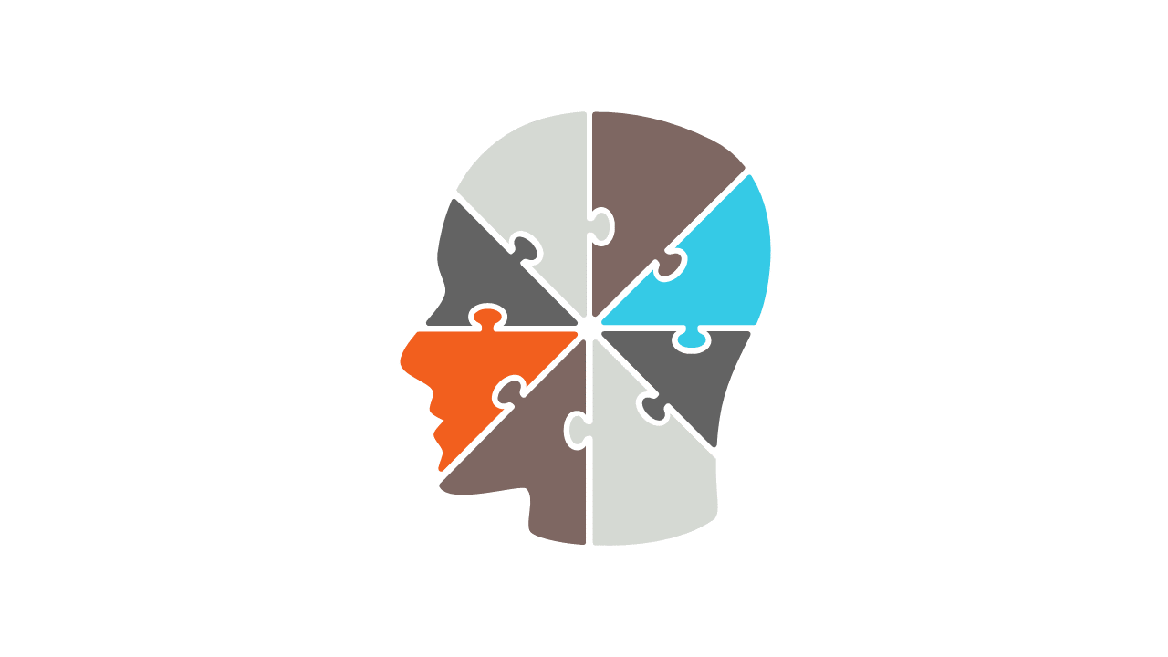Illustrate Teamwork with Human Head Puzzle Diagram
