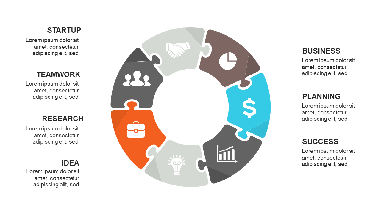 Circular Puzzle Infographic for Business Concepts V2