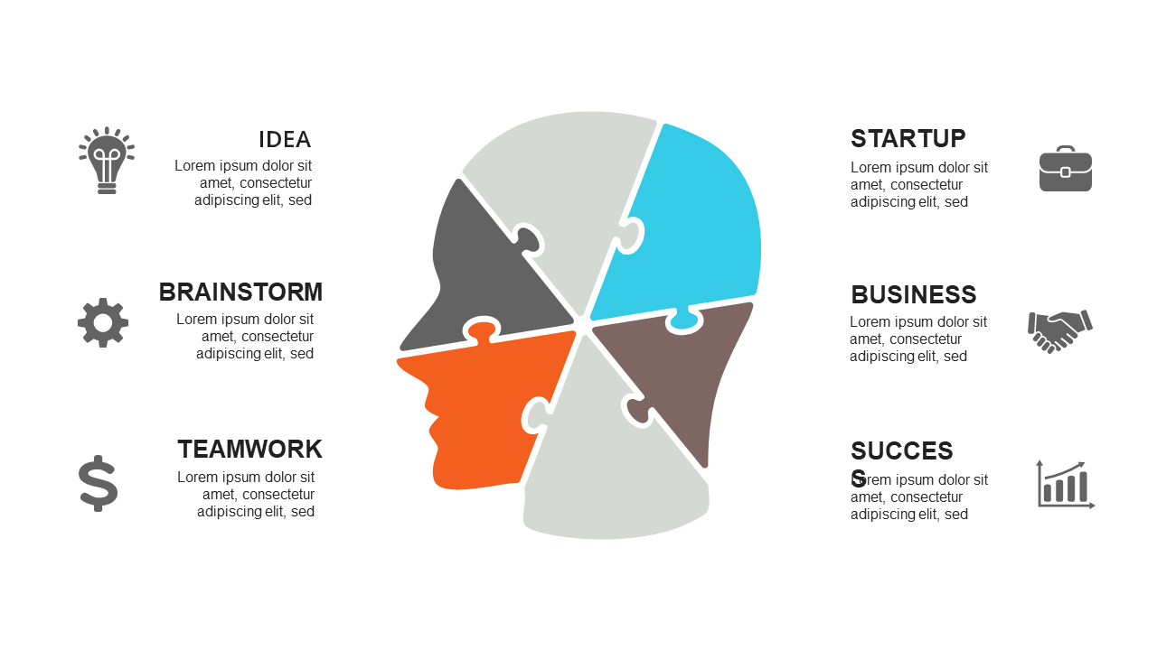 Engage Audiences with Puzzle Piece Human Diagram