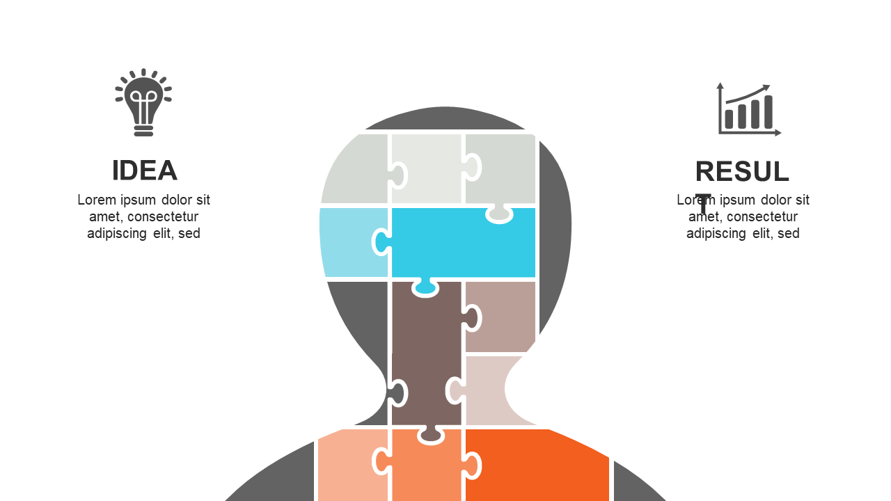 Visualize Team Dynamics with Colorful Puzzle Person Diagram