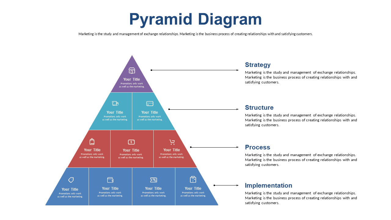 Engage with Colorful Pyramid Step Process Design