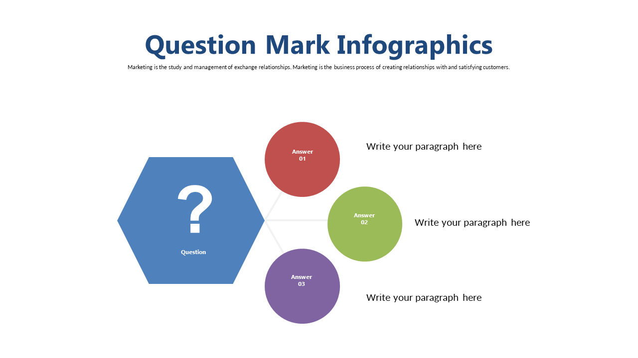 Present Questions with Hexagonal Infographic Layout