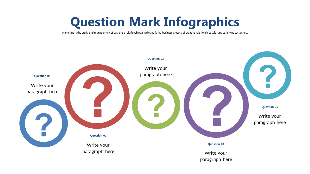 Highlight Key Inquiries with Colorful Question Mark Layout