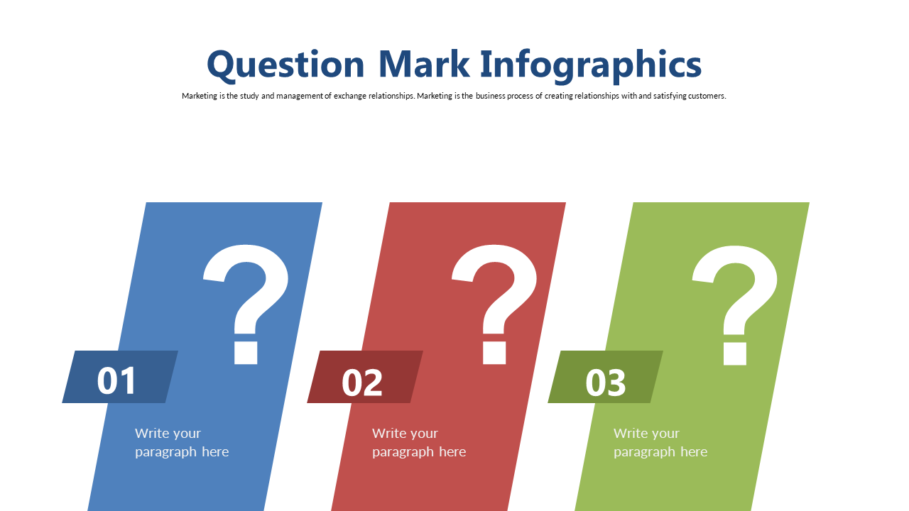 Engage with Tri-Column Question Mark Infographic