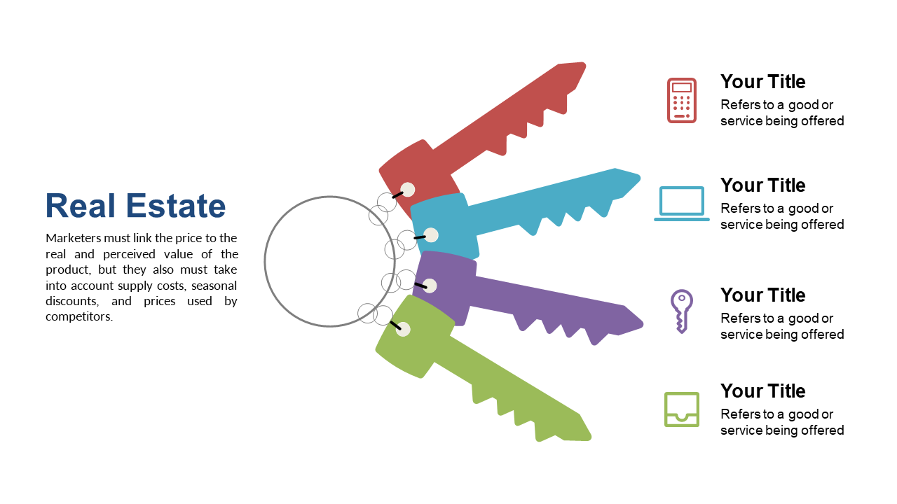 Illustrate Pricing Strategies with Colorful Keys