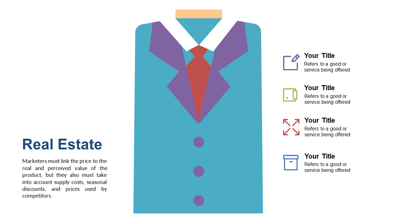 Present Real Estate Services with Stylized Suit Graphic