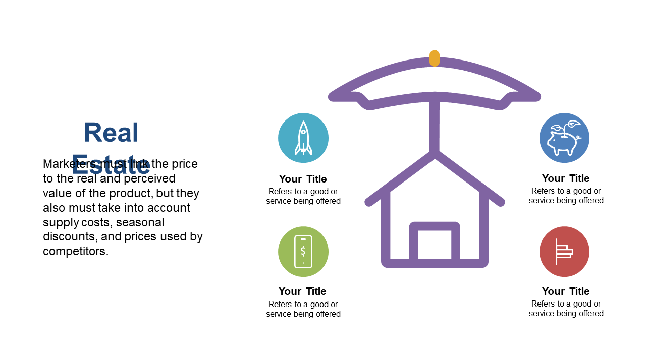 Illustrated Icons for Real Estate Pricing Strategy