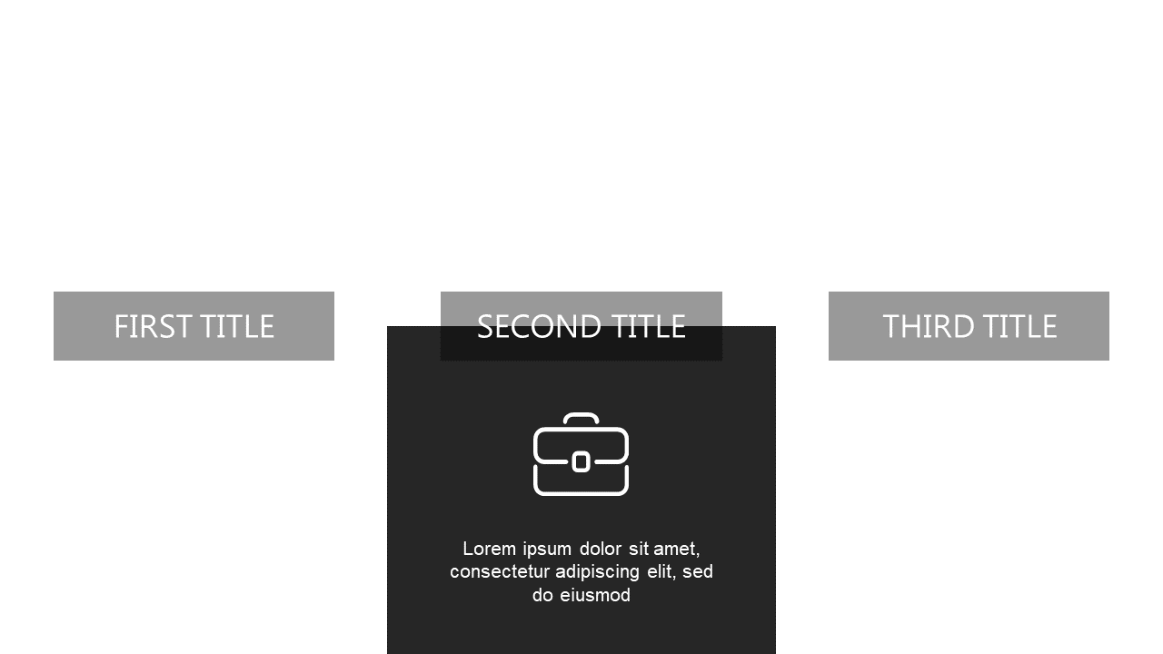 Summarize Key Points with Three-Column Icon Layout