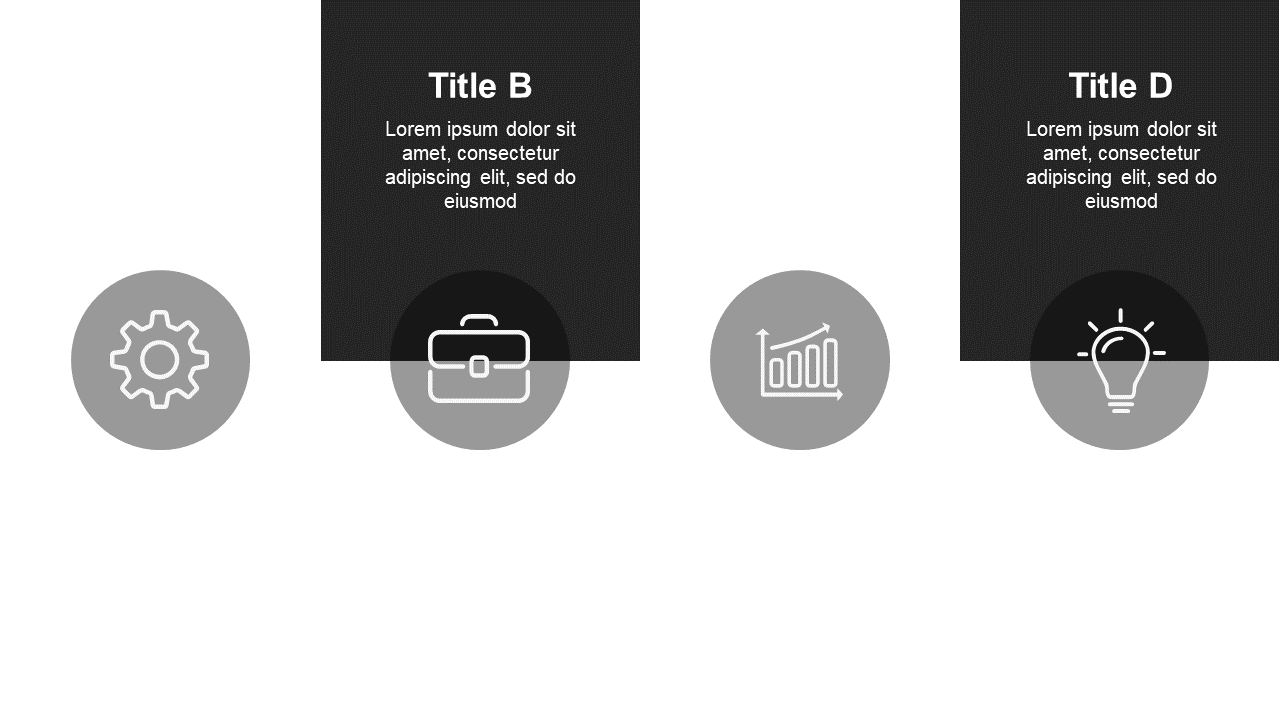 Present Key Concepts with Four-Column Icon Layout