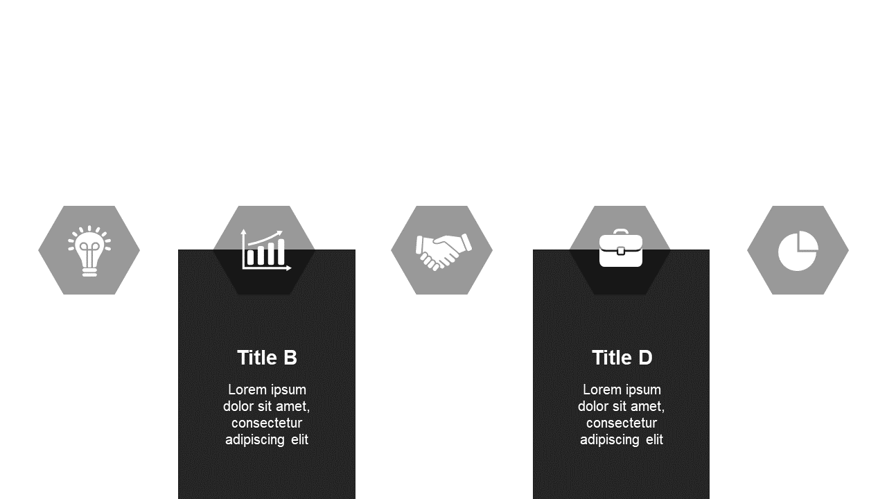 Communicate Ideas with Hexagon Icon Infographic