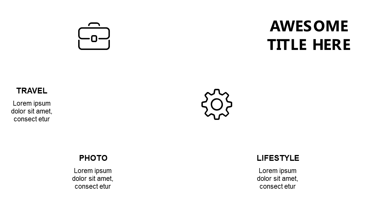 Present Diverse Concepts with Four Quadrant Layout