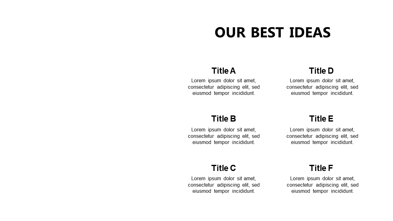 Display Ideas with Structured Grid Layout
