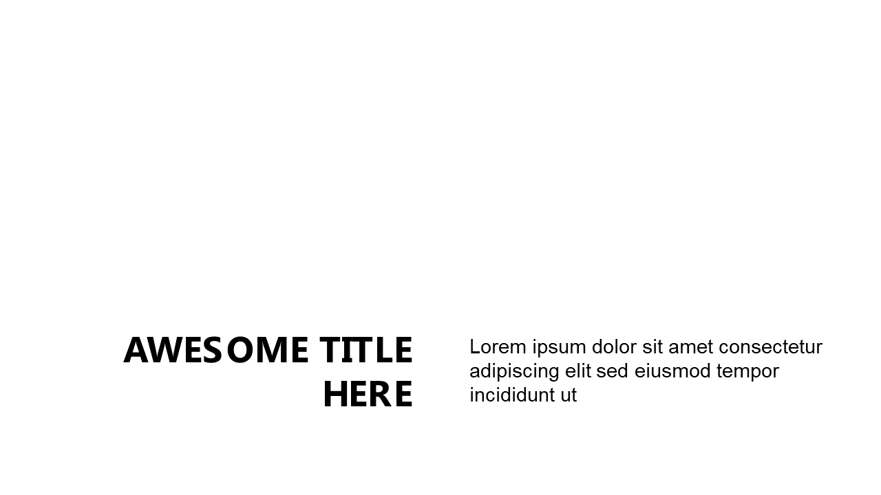 Impactful Title Layout for Presentations